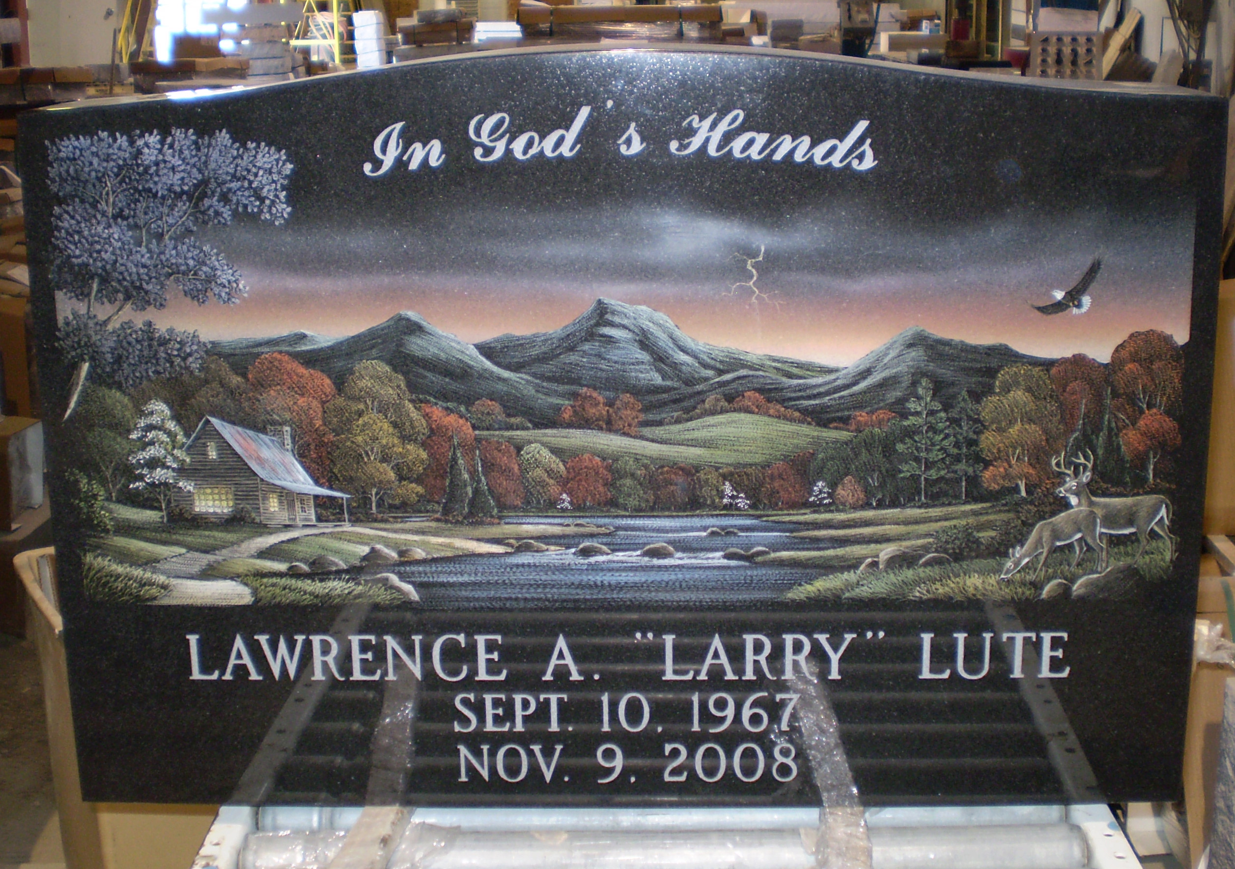 Eagle Granite Etched Monuments